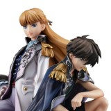 MEGAHOUSE MOBILE SUIT GUNDAM WING ALPHA X OMEGA HEERO YUI & RELENA STATUE 1/8 FIGURE
