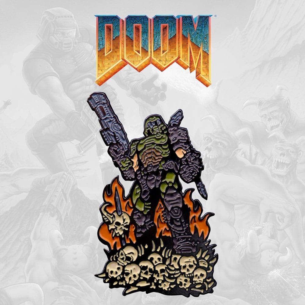 FANATTIK DOOM ETERNAL DOOM SLAYER ENAMEL PIN BADGE LIMITED EDITION