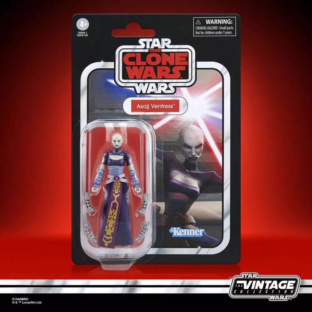 STAR WARS THE CLONE WARS ASAJJ VENTRESS VINTAGE COLLECTION ACTION FIGURE HASBRO