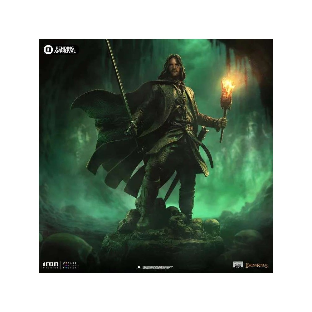 IL SIGNORE DEGLI ANELLI ARAGORN UNLEASHED ART SCALE 1/10 STATUA FIGURE IRON STUDIOS