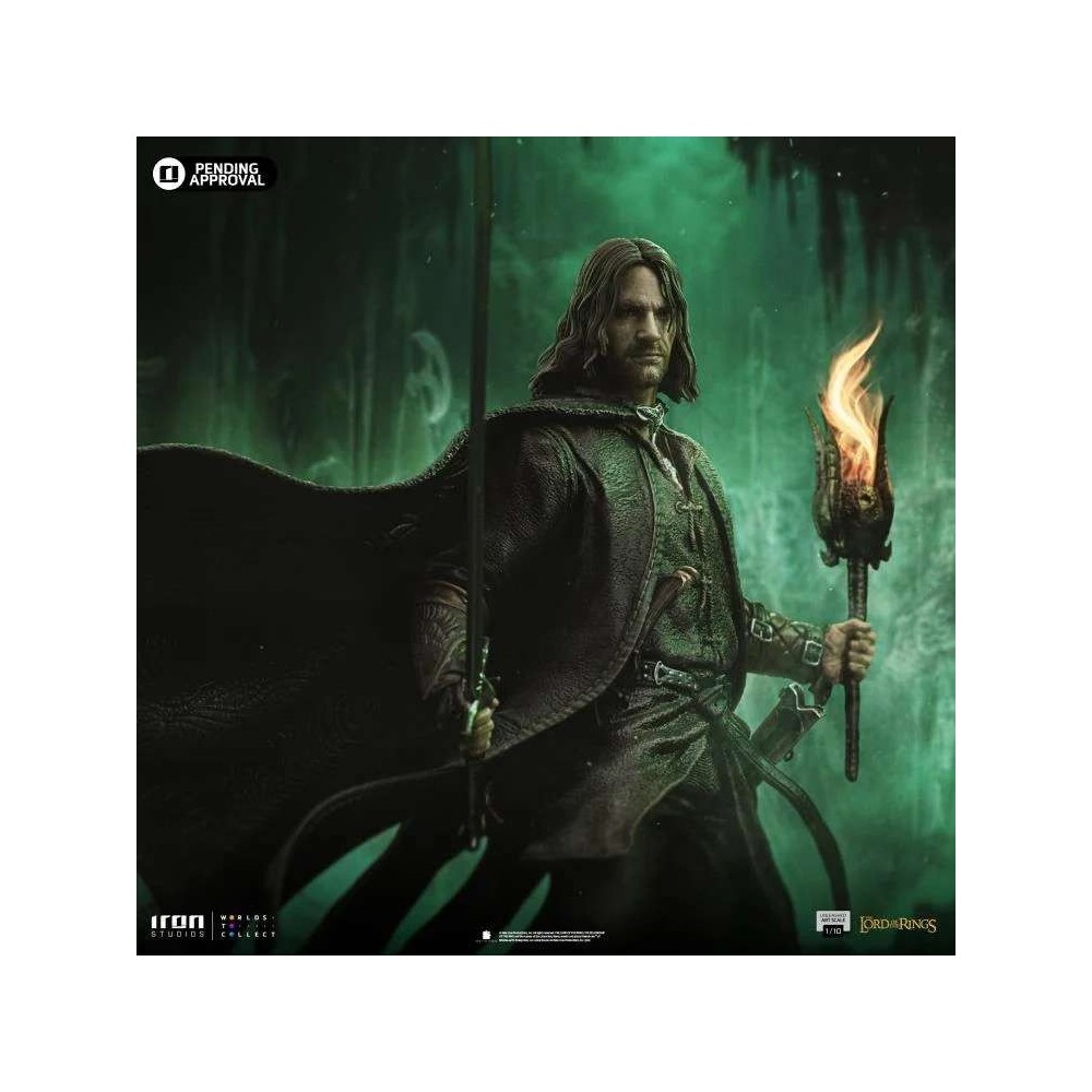 IL SIGNORE DEGLI ANELLI ARAGORN UNLEASHED ART SCALE 1/10 STATUA FIGURE IRON STUDIOS