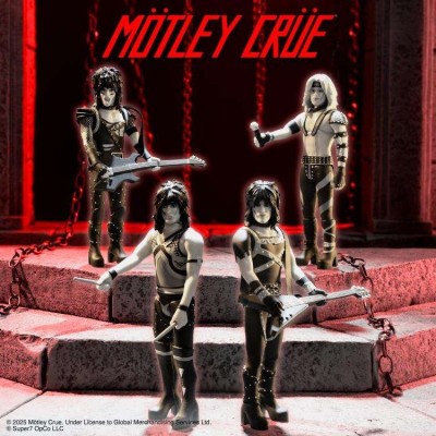 SUPER7 MOTLEY CRUE REACTION MICK MARS SHOUT AT THE DEVIL B&W ACTION FIGURE