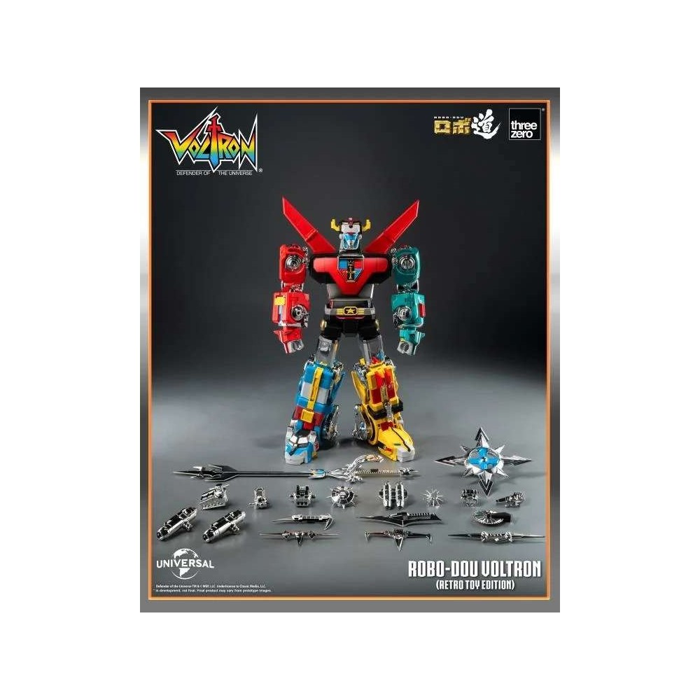 ROBO-DOU VOLTRON RETRO TOY EDITION ACTION FIGURE THREEZERO