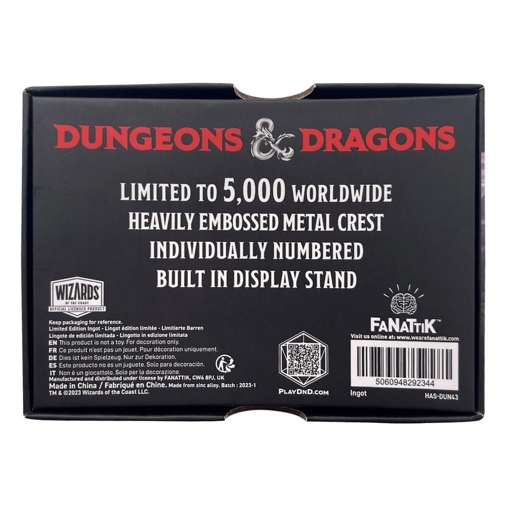 DUNGEONS AND DRAGONS MITHRAL HALL CREST REPLICA LINGOTTO FANATTIK