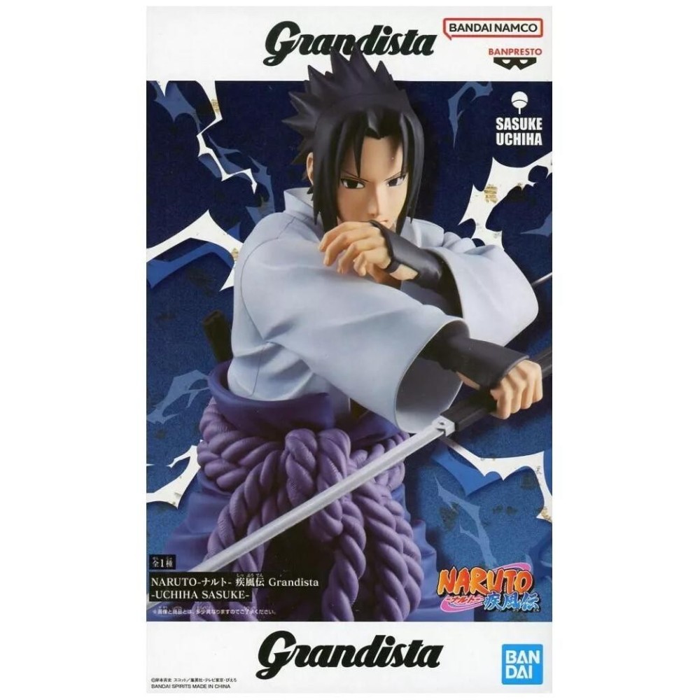 NARUTO SHIPPUDEN UCHIHA SASUKE GRANDISTA STATUA FIGURE BANPRESTO