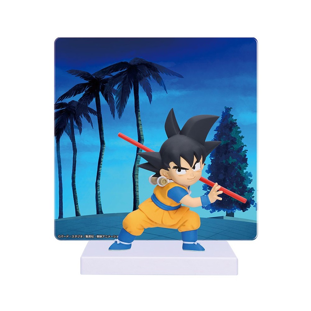 DRAGON BALL DAIMA SON GOKU MINI WITH PANEL STATUA FIGURE BANPRESTO