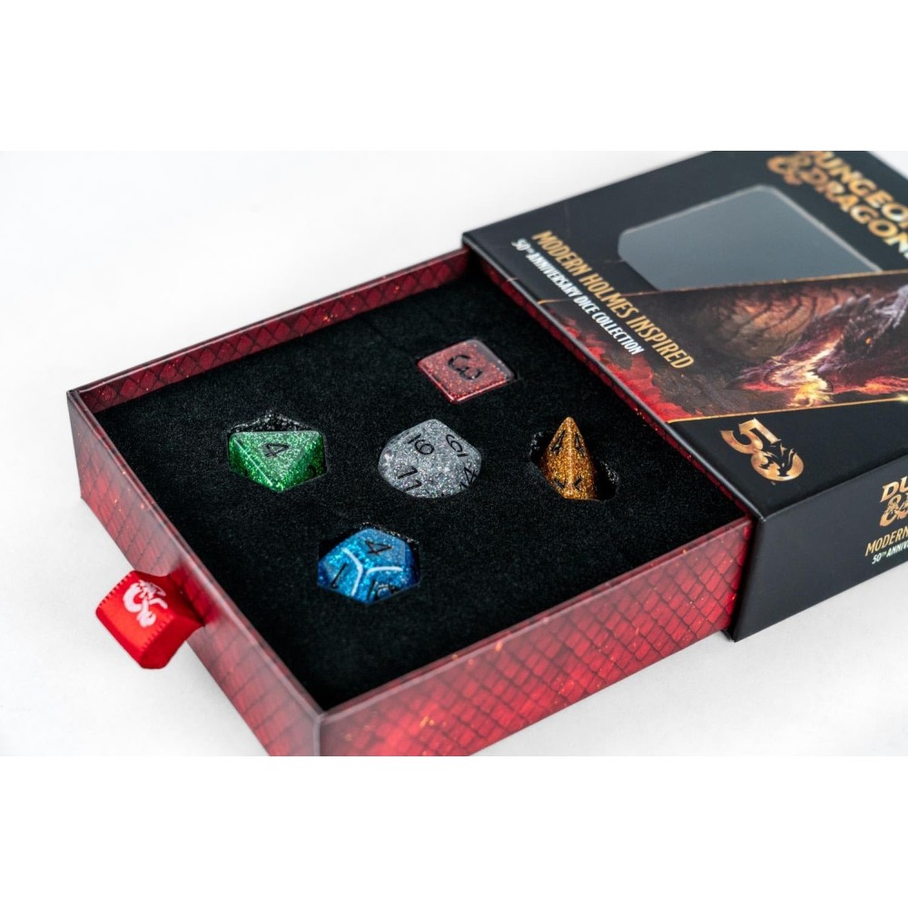 FANROLL DUNGEONS AND DRAGONS 50TH MODERN HOLMES INSPIRED DICE SET