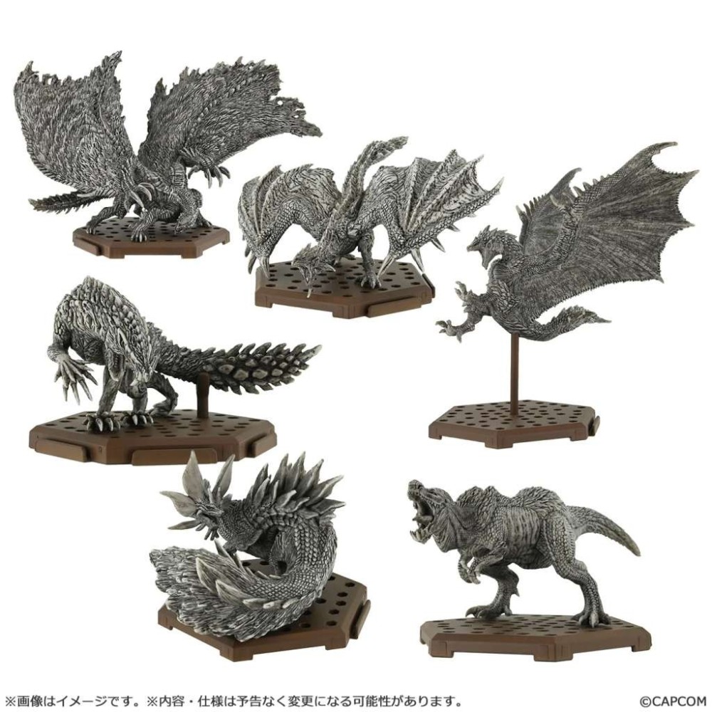 CAPCOM MONSTER HUNTER TRADING FIGURES STONE VERSION DISPLAY SET 6 MINI FIGURES