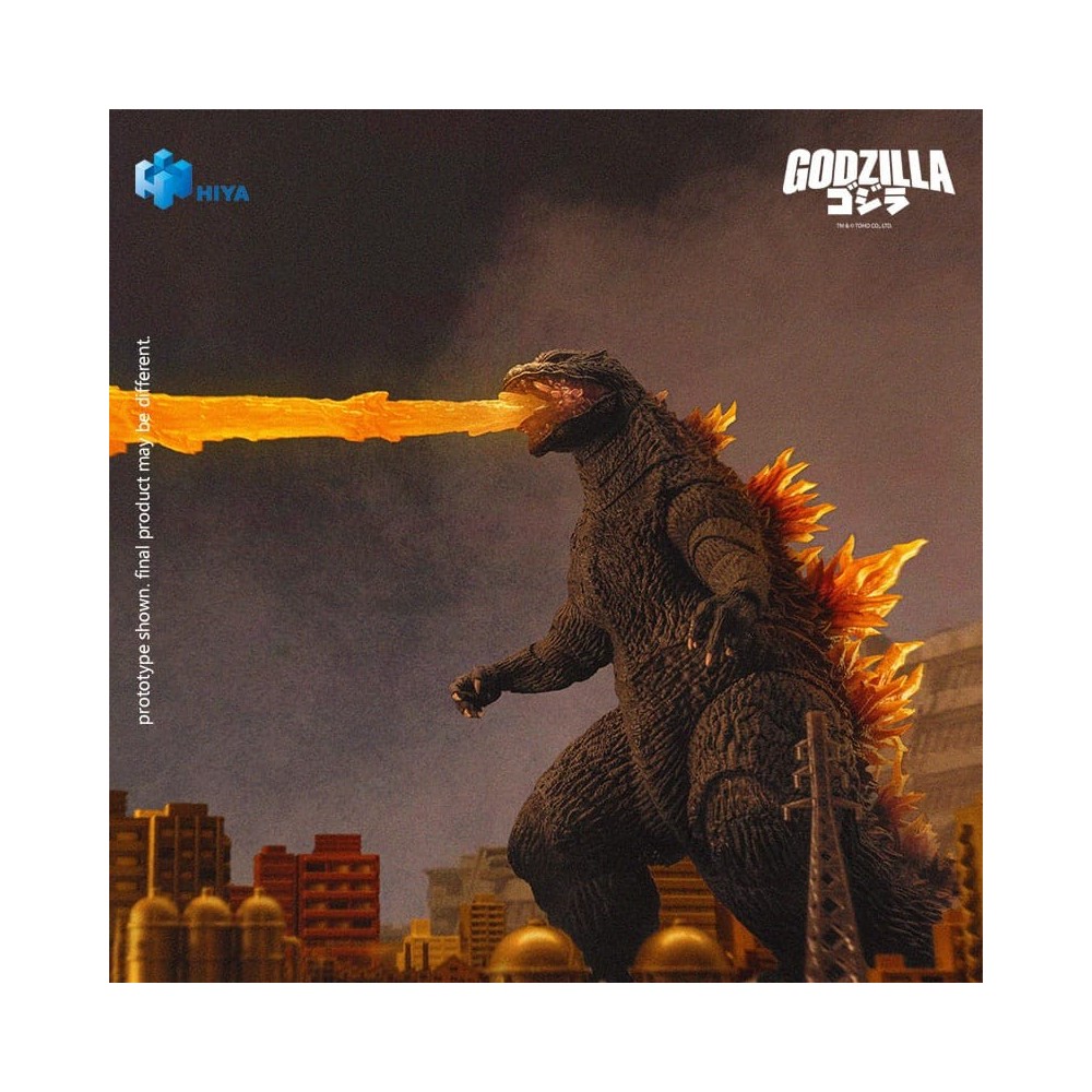 HIYA TOYS GODZILLA 2000 MILLENNIUM EXQUISITE BASIC GODZILLA HEAT RAY 18CM PVC ACTION FIGURE