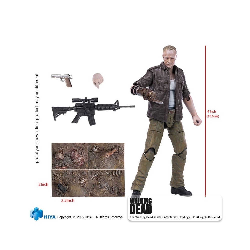 HIYA TOYS THE WALKING DEAD EXQUISITE MERLE DIXON PVC ACTION FIGURE