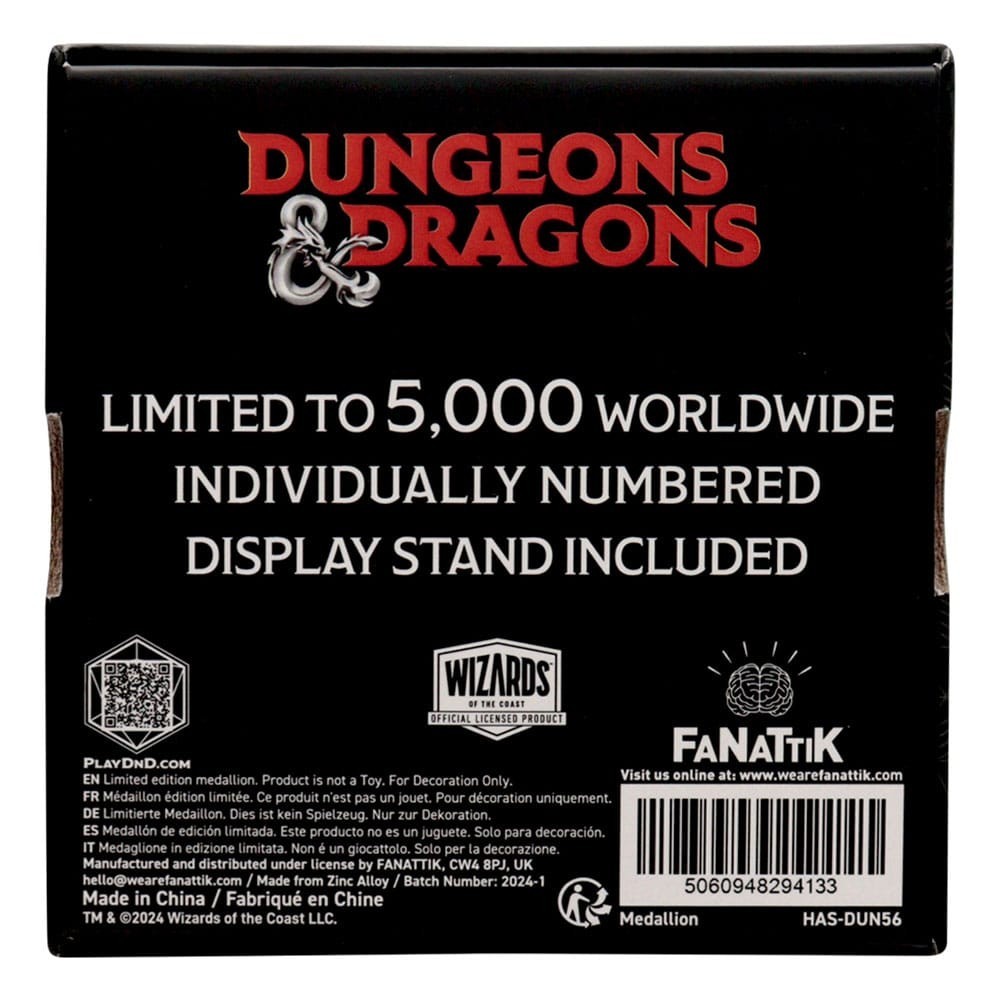 DUNGEONS AND DRAGONS D20 MEDALLION MEDAGLIONE FANATTIK