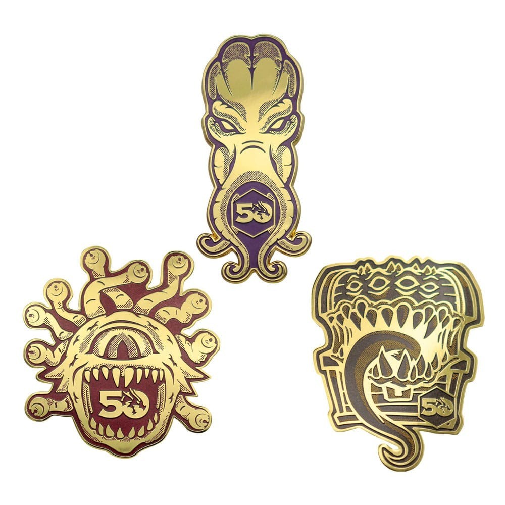 DUNGEONS AND DRAGONS MONSTER PIN BADGE SET 3X SPILLE FANATTIK