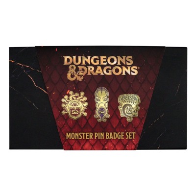 DUNGEONS AND DRAGONS MONSTER PIN BADGE SET 3X SPILLE FANATTIK