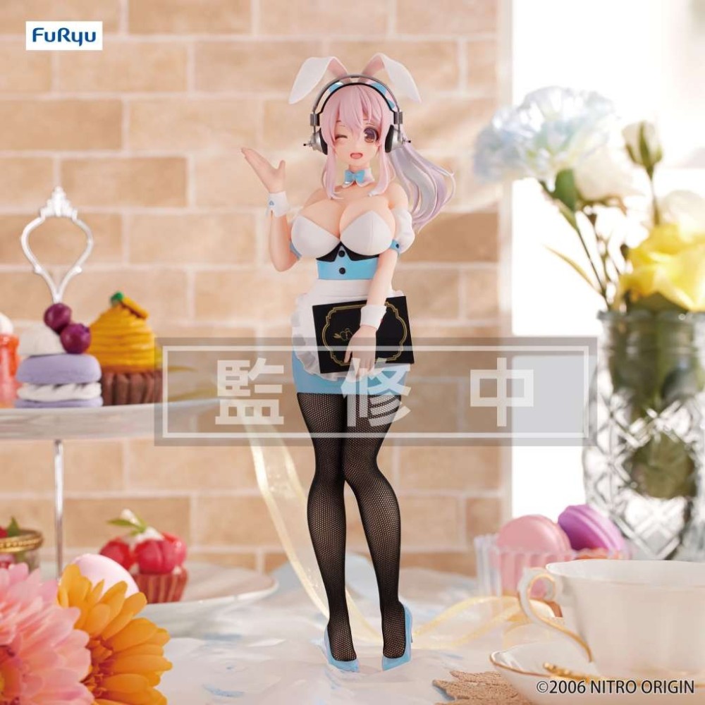 FURYU SUPER SONICO BICUTE BUNNIES WAITRESS LIGHT BLUE PVC STATUE FIGURE