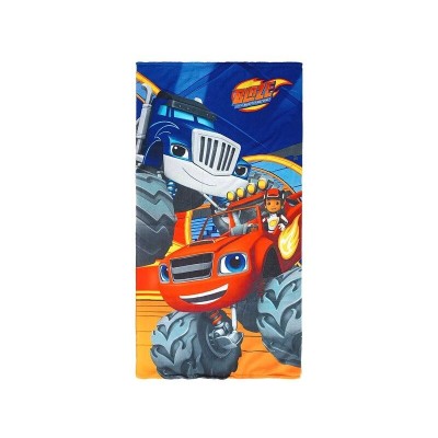 DISNEY BLAZE AND THE MONSTER MACHINES BLAZE AND CRUSHER VER. BLU BEACH BATH TOWEL