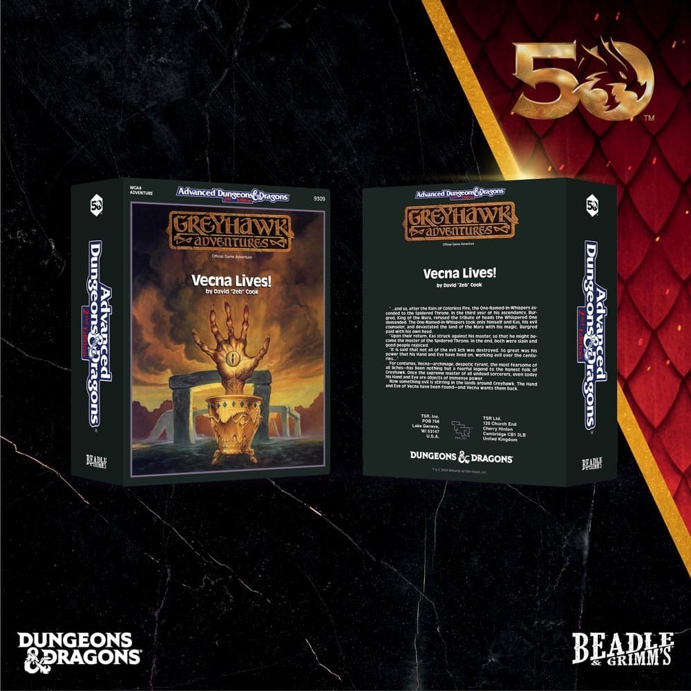 DUNGEONS AND DRAGONS VECNA LIVES CLASSIC MODULE DICE SET BEADLE AND GRIMM'S