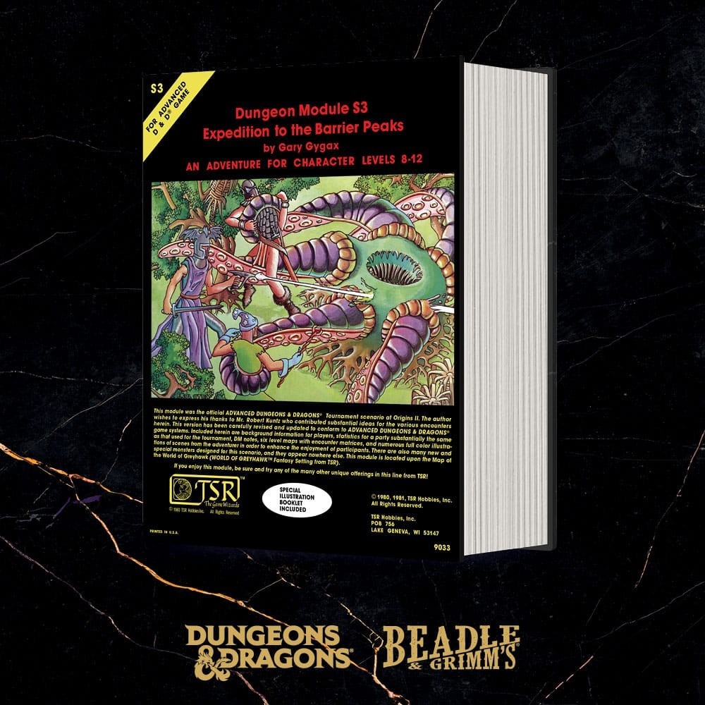 BEADLE AND GRIMM'S DUNGEONS AND DRAGONS EXPEDITION TO THE BARRIER PEAKS CLASSIC MODULE DICE SET