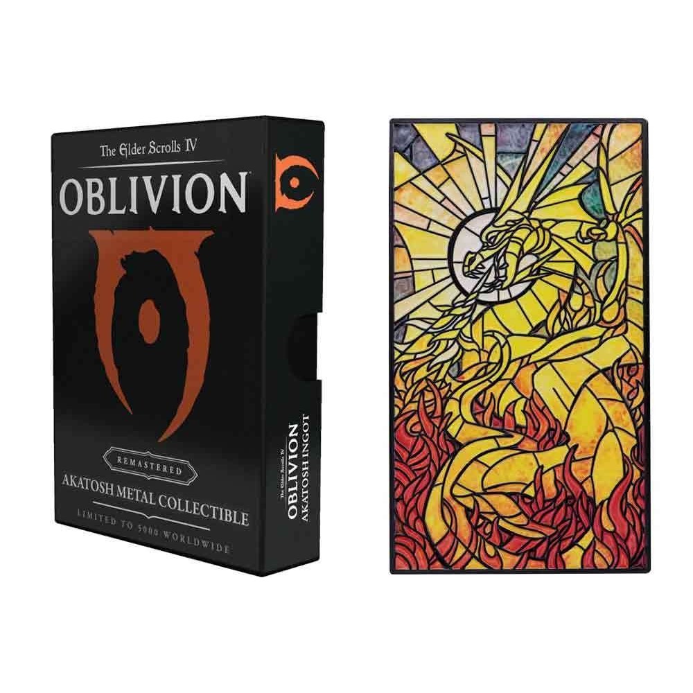 FANATTIK THE ELDER SCROLLS IV OBLIVION AKATOSH METAL COLLECTIBLE INGOT
