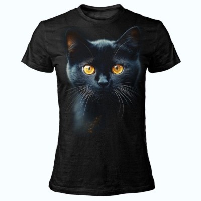 T SHIRT LADY DARK EMBER CAT
