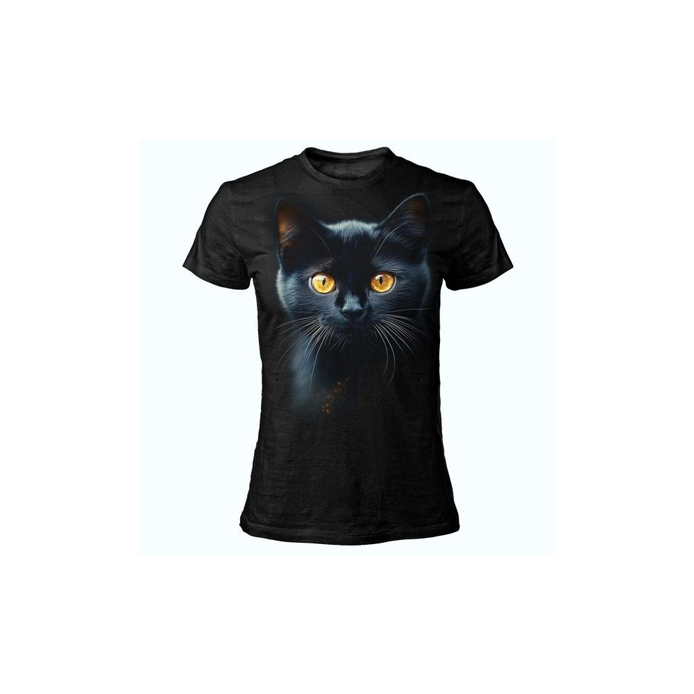MAGLIA T SHIRT DONNA DARK EMBER GATTO
