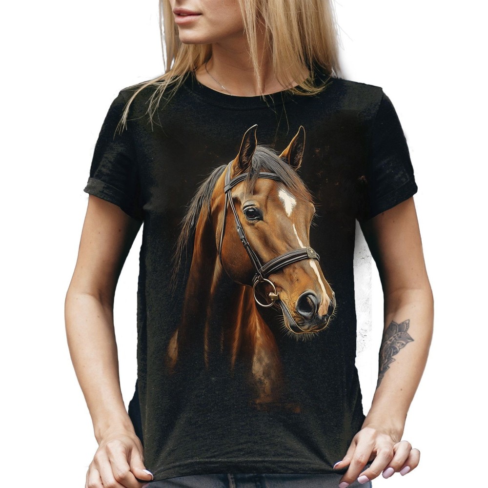 T SHIRT LADY DARK EMBER HORSE