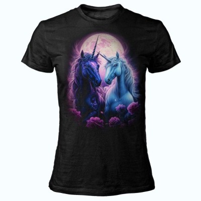 MAGLIA T SHIRT DONNA DARK EMBER UNICORNI