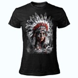 T SHIRT LADY DARK EMBER INDIAN CHIEF