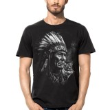 T SHIRT DARK EMBER GUITAR INDIAN CHIEF