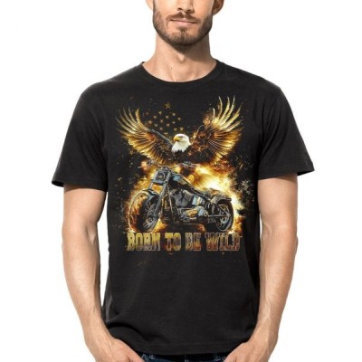 MAGLIA T SHIRT DARK EMBER MOTO AQUILA BORN TO BE WILD