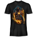MAGLIA T SHIRT DARK EMBER MOTOCICLISTA SCHELETRO