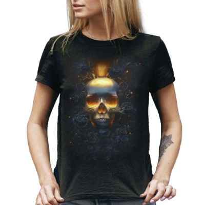 MAGLIA T SHIRT DONNA DARK EMBER TESCHIO