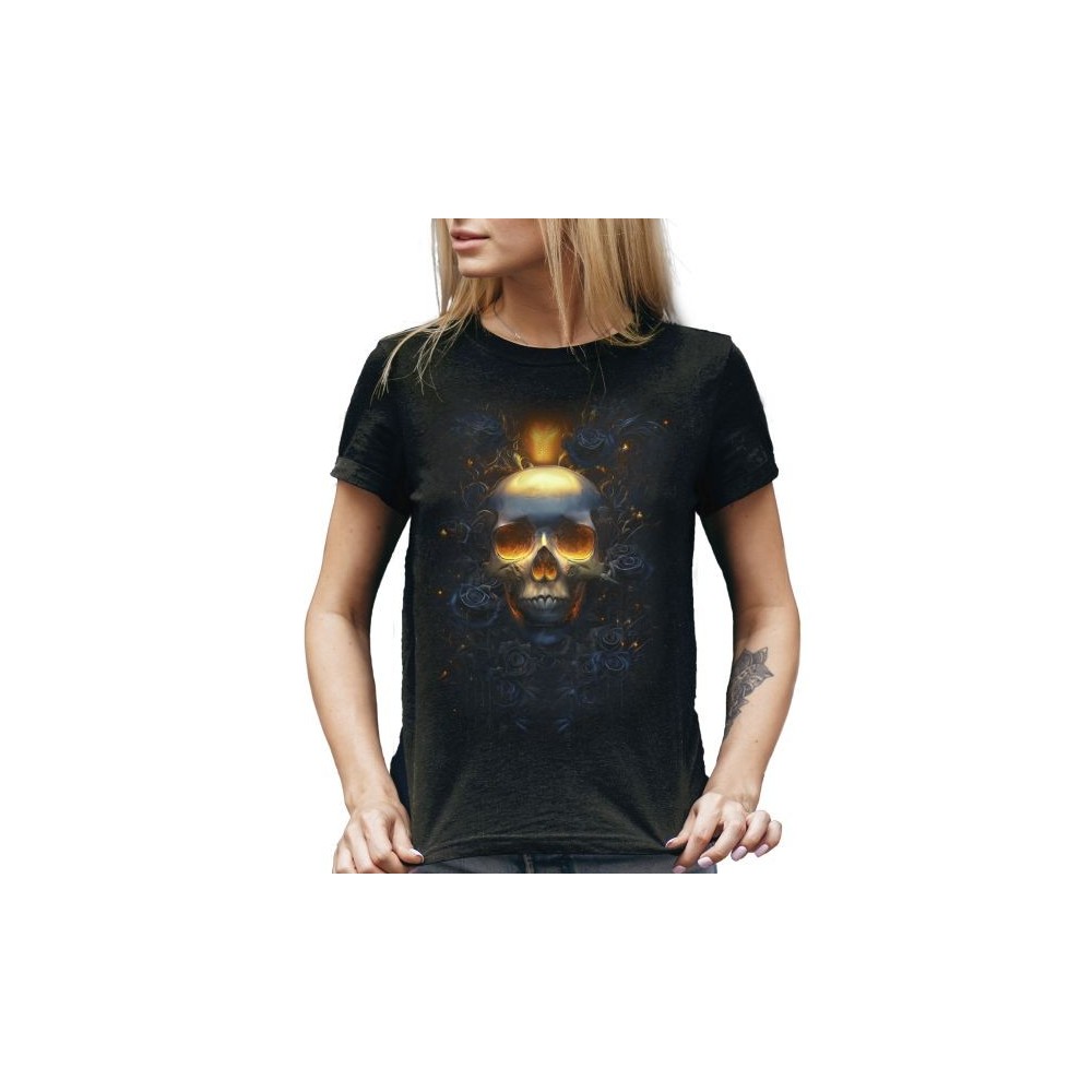MAGLIA T SHIRT DONNA DARK EMBER TESCHIO