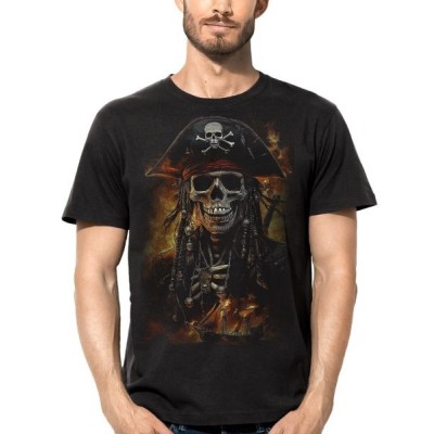 MAGLIA T SHIRT DARK EMBER SCHELETRO PIRATA