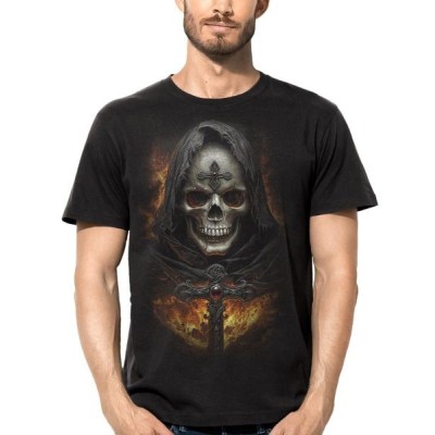 T SHIRT DARK EMBER CROSS SKULL