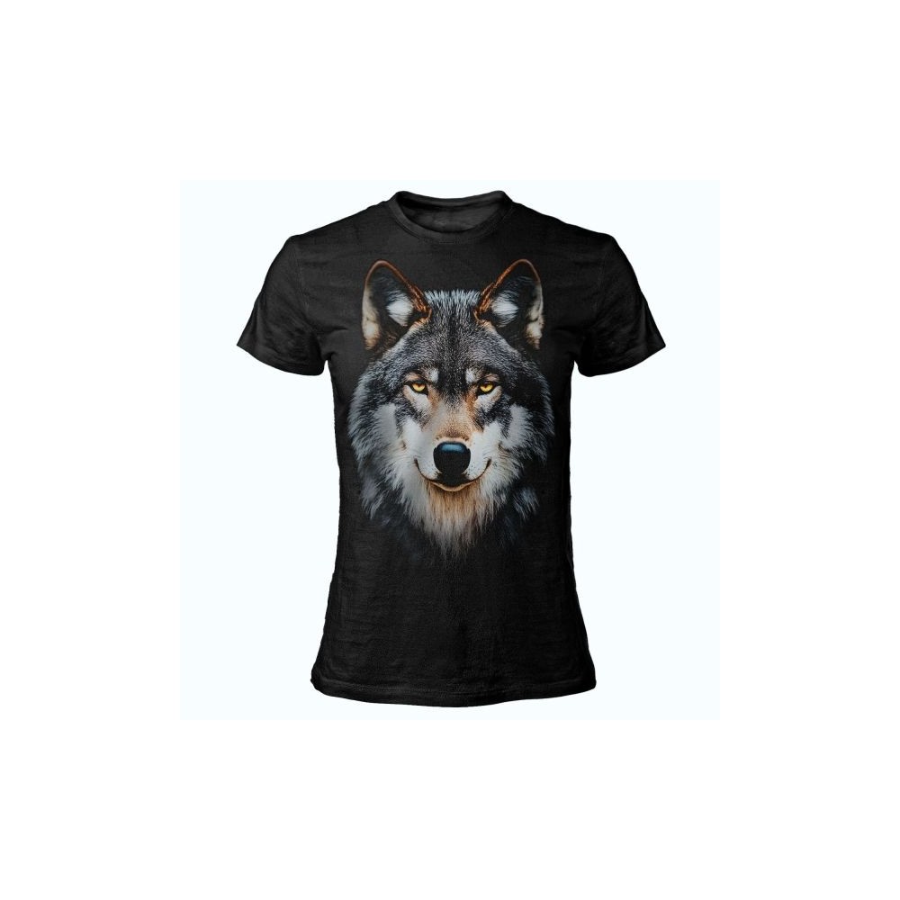 MAGLIA T SHIRT DONNA DARK EMBER LUPO TESTA