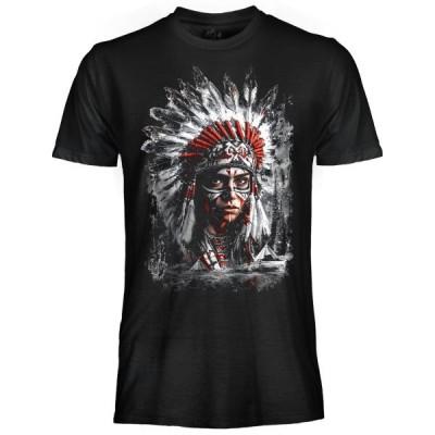 T SHIRT DARK EMBER FEMALE INDIAN CHIEF