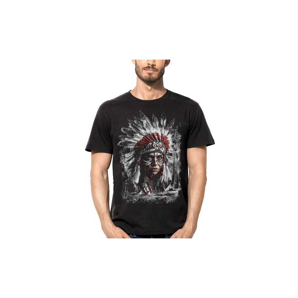 T SHIRT DARK EMBER FEMALE INDIAN CHIEF