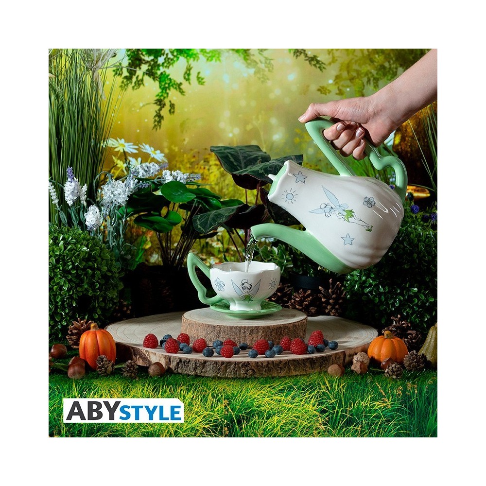 ABYSTYLE DISNEY PETER PAN TINKERBELL TEAPOT WITH CUPS SET