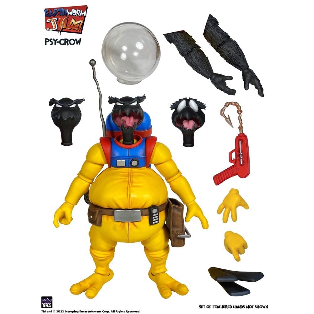 PREMIUM DNA TOYS EARTHWORM JIM PSY-CROW WAVE 1 ACTION FIGURE