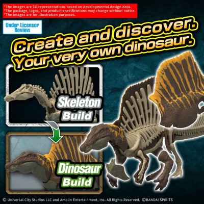 BANDAI PLANNOSAURUS JURASSIC WORLD REBIRTH SPINOSAURUS PVC MODEL KIT