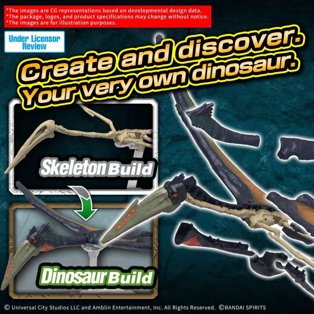 PLANNOSAURUS JURASSIC WORLD REBIRTH QUETZALCOATLUS MODEL KIT ACTION FIGURE BANDAI