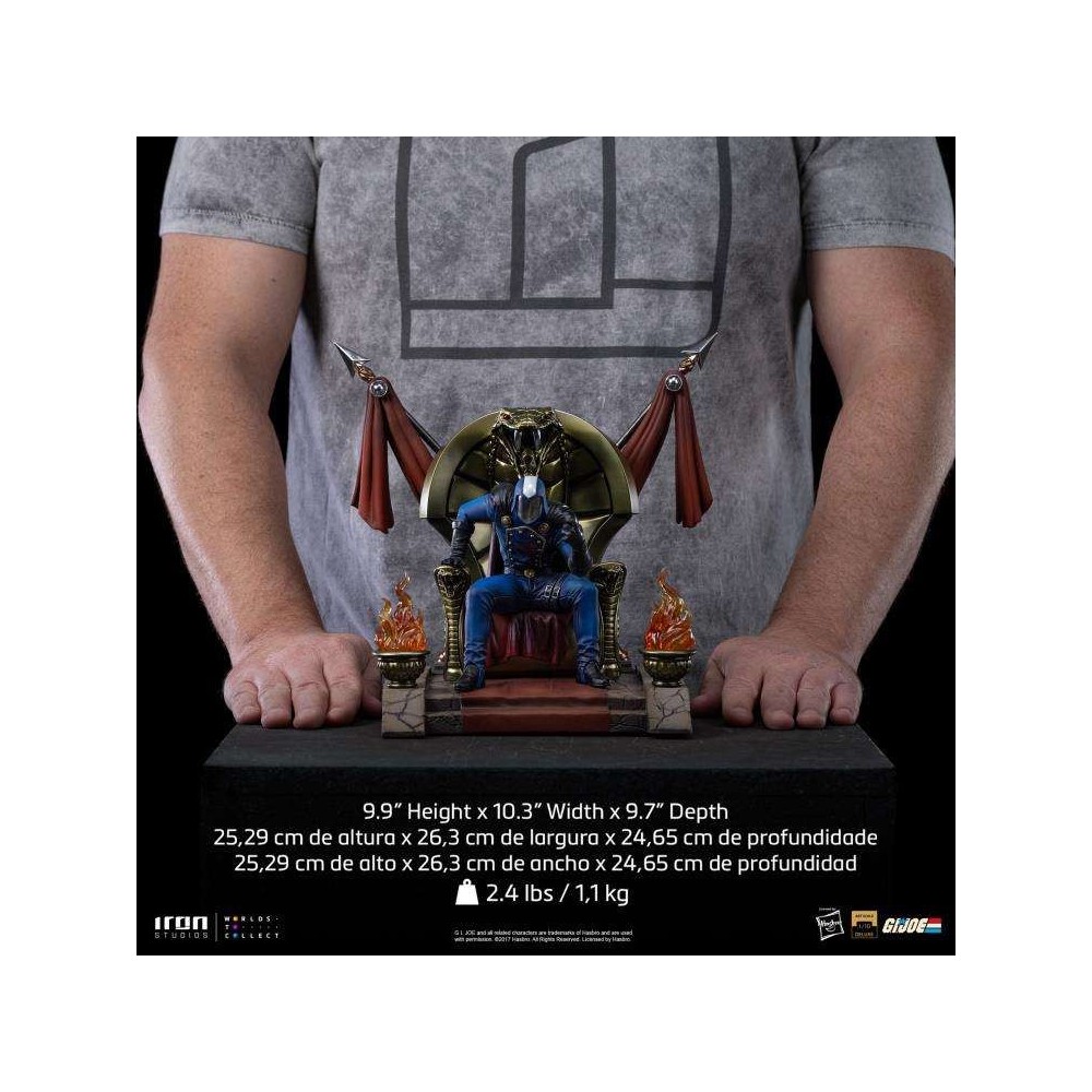 G.I. JOE COBRA COMMANDER ART SCALE 1/10 STATUA FIGURE IRON STUDIOS