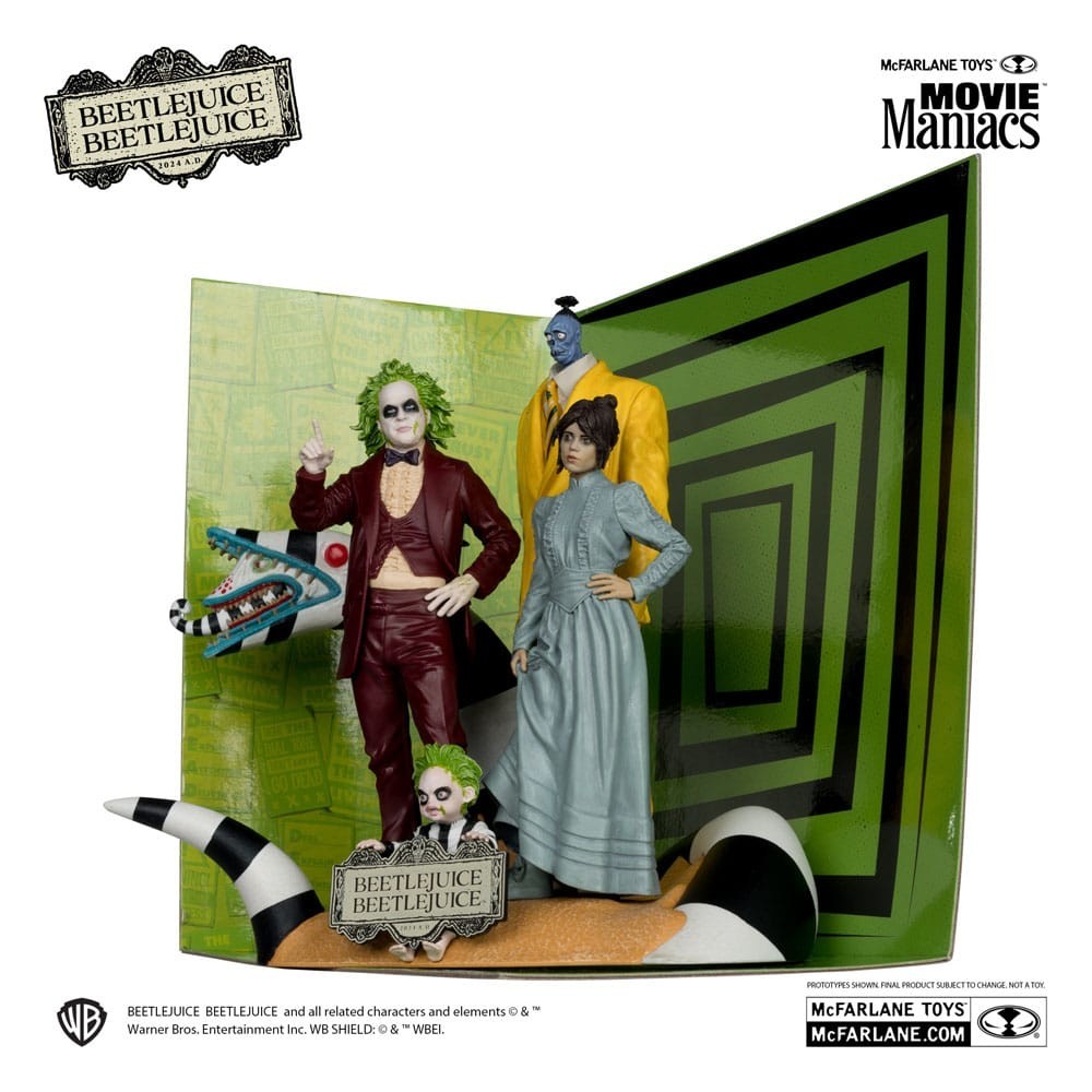 BEETLEJUICE 2 MOVIE MANIACS BEETLEJUICE 4-PACK ACTION FIGURE MC FARLANE