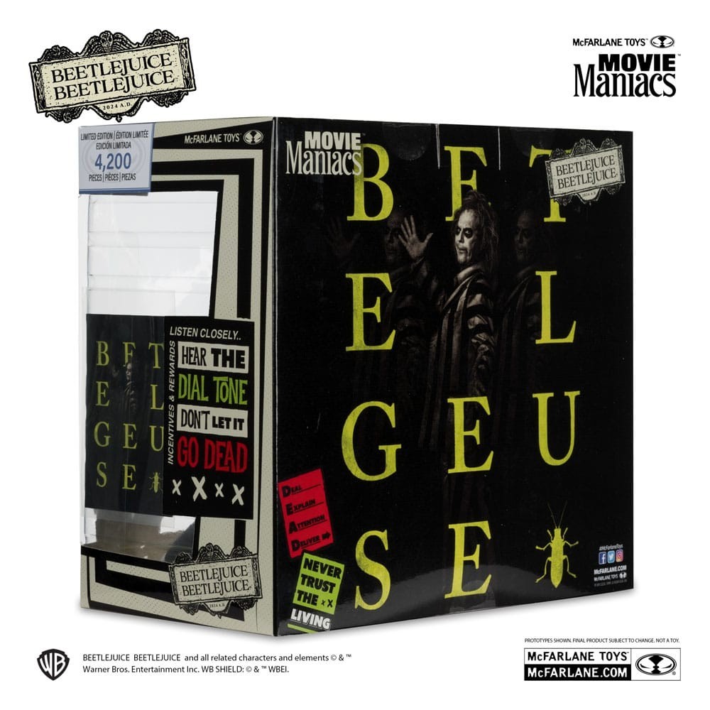 BEETLEJUICE 2 MOVIE MANIACS BEETLEJUICE 4-PACK ACTION FIGURE MC FARLANE