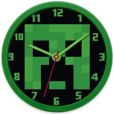 KIDS LICENSING MINECRAFT CREEPER WALL CLOCK 25CM