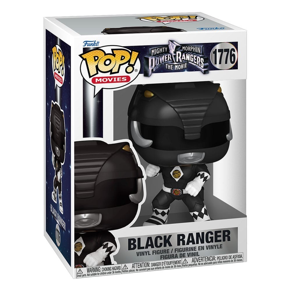 FUNKO FUNKO POP! POWER RANGERS THE MOVIE 1995 BLACK RANGER BOBBLE HEAD FIGURE