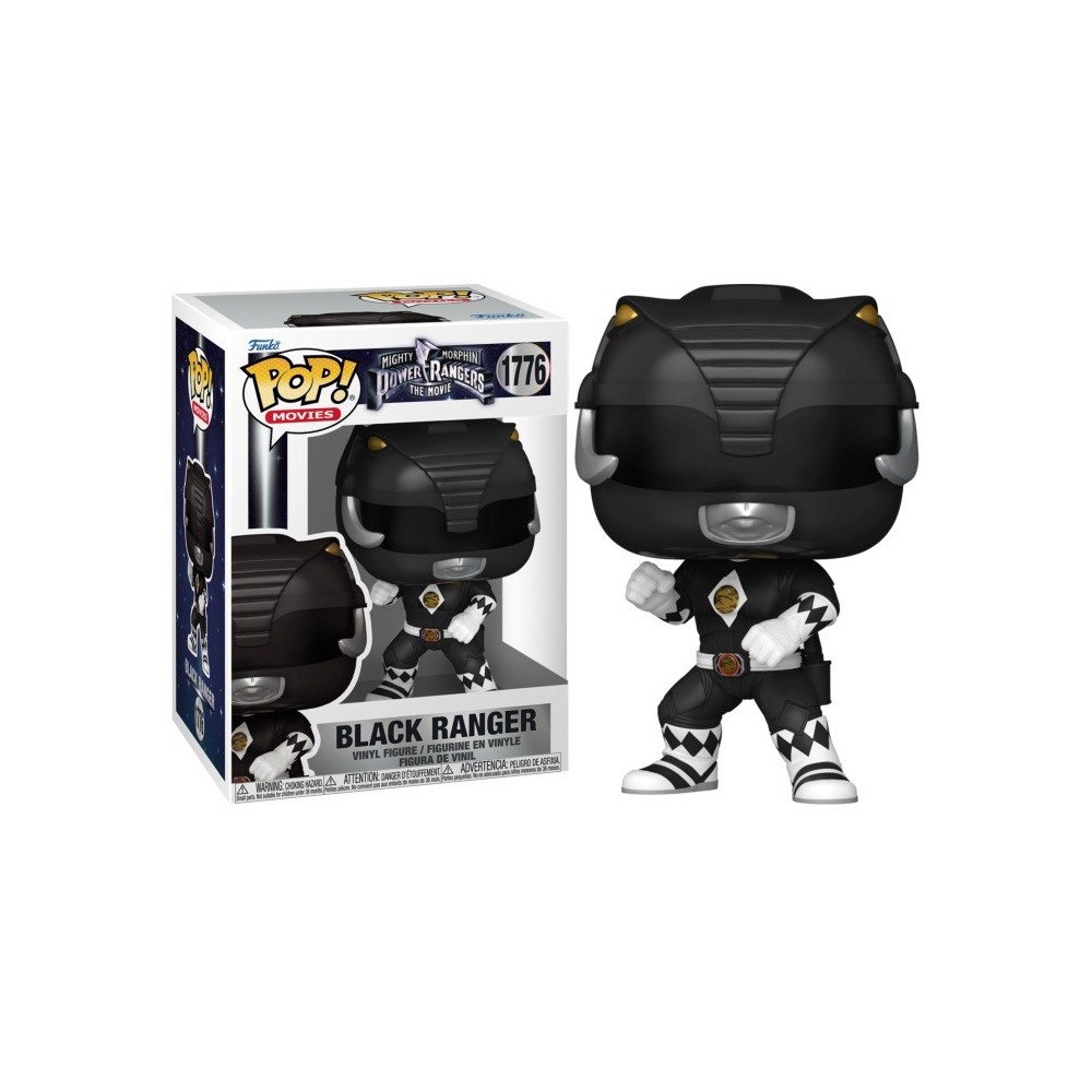 FUNKO FUNKO POP! POWER RANGERS THE MOVIE 1995 BLACK RANGER BOBBLE HEAD FIGURE