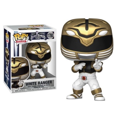FUNKO FUNKO POP! POWER RANGERS THE MOVIE 1995 WHITE RANGER BOBBLE HEAD FIGURE