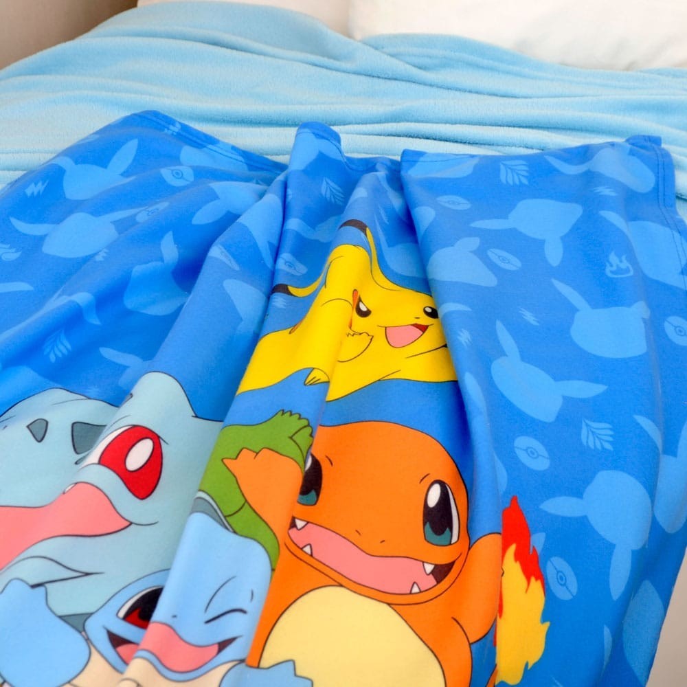 HERDING POKEMON STARTERS FLEECE BLANKET 130X160CM