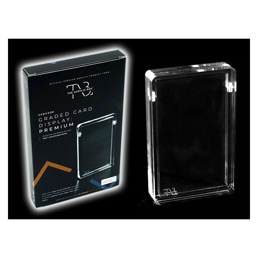 THE ACRYLIC BOX GRADED CARD DISPLAY PREMIUM PROTEZIONE CARTA GRADATA THE ACRYLIC BOX